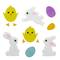 Bunnies & Chicks Easter Spring Gel Window Clings